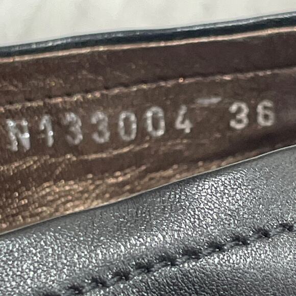 Attilio Giusti Leombruni AGL Black Leather Patent Leather Toe Pump Heels EU 36 - Picture 3 of 7